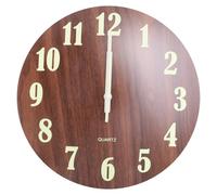 Aisuoka Horloge Murale Lumineuse, Horloges Murales de Cuisine Silencieuses en Bois de 12 Pouces pour Salon IntéRieur/ExtéRieur