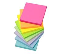 AiTodos® Notes Autocollantes 800 Feuilles, 76x76mm, 8 Couleurs | 100 Feuilles/Bloc, Neon & Pastel, Repositionnable, Ultra Adhésif, pour Bureau, École, Prise Notes, Liste de Tâches, Rappels
