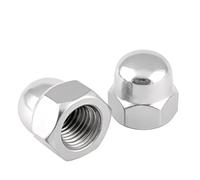 AIVEKE 10 Pièces Dôme Ecrou Borgne Hexagonaux - Hexagonal Écrous Borgnes en Acier Inoxydable A2 Cache ecrou pour Vis Boulons Filetés & Tiges Filetées Cache-écrous M12 (12mm)