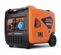 AIVOLT Groupe Électrogène d'essence Silencieux 6000W | Générateur d'onduleur avec 2 Prises AC 230V, DC 12V, 2 USB Type-A, Démarrage Électrique et Manuel pour Camping, Industrie