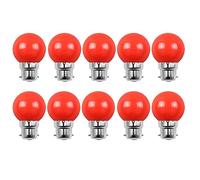 Aiwerttes 10-Pack B22 Baïonnette LED Ampoules 2W Équivalent 20W Ampoule Multicolore Ampoules Rouge pour Maison Bar Fête Ambiance Décoration
