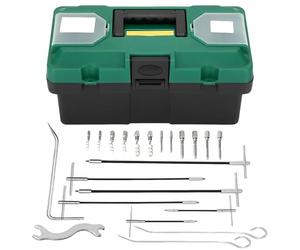 AIWFL Lot de 23 extracteurs d'emballage en acier inoxydable - Ensemble d'outils d'emballage flexibles - Avec tige flexible amovible - Tire-bouchon - Clé à outils