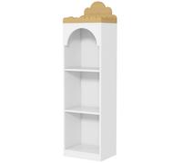 AIYAPLAY Bibliothèque pour enfants avec étagère 3 niveaux joli design nuage pour chambre coin lecture blanc