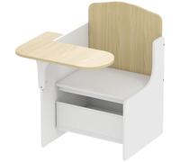 AIYAPLAY Bureau et chaise pour enfants avec bac de rangement, ensemble table d'activité 2-en-1 pour dessin lecture et jeux, blanc