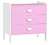 AIYAPLAY Commode pour Enfants, Commode Rangement 3 tiroirs, Meuble de Rangement Chambre d'enfant, crèche, Salle de Jeux, 60 x 40 x 60 cm, Rose