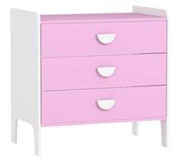 Commode pour enfants - AIYAPLAY - 3 tiroirs - pour chambre d'enfant, crèche, salle de jeux - MDF - 60 x 40 x 60 cm - rose