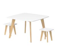 AIYAPLAY Ensemble 1 table et 2 chaises pour enfants, meuble polyvalent pour chambre, salle de jeux, 3-8 ans