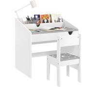 AIYAPLAY Ensemble bureau et chaise pour enfant 3 à 6 ans, bureau enfant garcon fille avec chaise, tiroir coulissant, table enfant avec chaise pour chambre à coucher, salle de jeux, crèche, gris