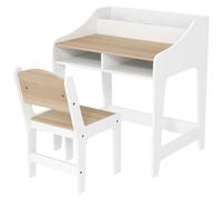 AIYAPLAY Ensemble de bureau pour enfants avec rangement, compartiments ouverts, chaise, 3-8 ans, bois