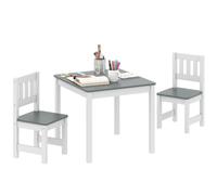 AIYAPLAY Ensemble de Table et 2 chaises pour Enfants, Gris | Ensemble table et chaises, table de peinture et bricolage, meubles enfants pour chambre et maternelle