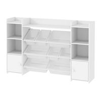 AIYAPLAY Étagère de rangement pour enfants, étagère pour jouets et livres, pour un rangement ordonné, 8 boîtes amovibles, Blanc