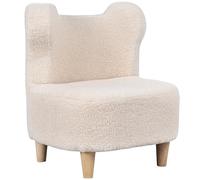 AIYAPLAY Fauteuil enfants canapšŠ pour enfants avec dossier en forme ours, mini canapšŠ en polaire teddy, pour chambre, salle de jeux, cadeau pour gar?ons et filles, beige