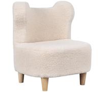 AIYAPLAY Fauteuil Enfants Dossier Ours Mini Teddy Garçon Beige | Canapé pour Enfants, en Polaire Teddy, Chambre, Salle de Jeux, Cadeau Garçons Filles