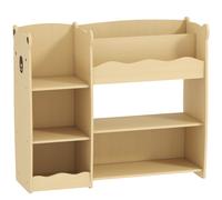 AIYAPLAY Meuble rangement enfant 3 niveaux, étagère de rangement pour jouets enfants avec étagères ouvertes, 92x29x79cm, naturel