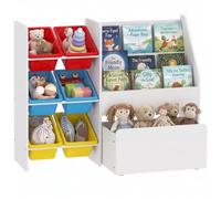 AIYAPLAY Meuble Rangement Enfant 6 Bacs Amovibles Grand Coffre Multicolore | Rangement Jouets Enfant, Grand Coffre À Roulettes, Bibliothèque À 3 Niveaux, Chambre Ou Salle De Jeux
