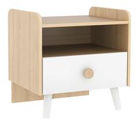 AIYAPLAY Table de chevet enfant table de nuit enfant avec tiroir et niche, petite table d'appoint en bois pour chambre d'enfant