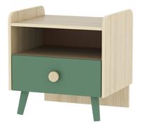 AIYAPLAY Table de chevet enfant table de nuit enfant avec tiroir et niche, petite table d'appoint en bois pour chambre d'enfant