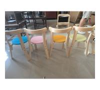 AIYAPLAY Table enfant avec 4 chaises 5 pièces empilable Ensemble de sièges pour enfants bords arrondis pour 3-8 ans, Multicolore