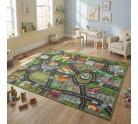 AIYAPLAY Tapis de Jeu pour Bébé 200 x 150 cm Tapis de Sol Antidérapant | Motif de Route de la Ville, Favorisant le Développement Sensoriel, Ramper et Jouer, Chambre, Salon