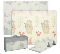 Tapis de jeu pour bébé - AIYAPLAY - pliable et réversible - en mousse épais - XPE - 200 x 150 x 1,5 cm - multicolore