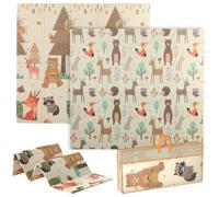 AIYAPLAY Tapis de Jeu pour Bébé Pliable Fête des animaux 196x176x1,5cm