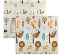 AIYAPLAY Tapis de jeu pour enfant bebe, tapis d'éveil bébé pliable épais réversible en mousse, 196 x 176 x 1,5 cm, multicolore