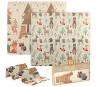 AIYAPLAY Tapis de jeu pour enfant bebe, tapis d'éveil bébé pliable épais réversible en mousse, 196 x 176 x 1,5 cm, multicolore