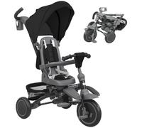 AIYAPLAY Tricycle pour enfants 6 en 1 avec barre de poussée et siège pivotant, dimensions 111,5 x 52 x 98 cm, couleur noire