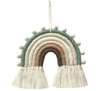 AIYONG Tenture Murale Tissée au Motif d'arc-en-Ciel pour Dortoir d'enfant, Décoration de Fête, Décoration Murale Tissée à la Main, Style Nordique, Décoration Murale en Macramé