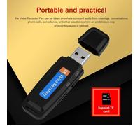 AIZHIYUAN Enregisteur Vocal de Numérique Enregistreur en Forme de Clé USB 2.0 Clé USB Dictaphone Numérique Audio Vocale Portable