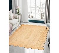 Aizza Trends Tapis de sol minimaliste en jute naturelle pure pour salle à manger 1,8 x 1,8 m