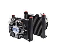 AJ0510T-CA Radiateur échangeur de chaleur 10 L/min, refroidisseur d'huile hydraulique, dissipation thermique écoénergétique Haut débit(DC12V)