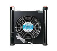 AJ1025T-CA 25L/MIN débit petit échangeur de chaleur de refroidissement d'huile radiateur refroidisseur d'air hydraulique 3Mpa Absorption efficace des chocs(DC 24V)