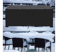 AJALGZ Bache de Protection Exterieur 225x116x80cm/LxWxH Housse Protection Table Impermeable Bâche Table Jardin Housse Salon De Jardin Carré/Rectangulaire -Noir