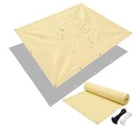 AJALGZ Toile d'Ombrage Rectangulaire en PES Imperméable - 2.1x9.3m - Protection Solaire 95% Anti-UV - Auvent Extérieur Robuste pour Terrasse, Jardin et Balcon - Installation Facile - Jaune