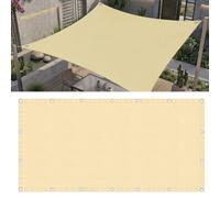 AJALGZ Voile d'Ombrage Imperméable Rectangulaire 3.96x3.96m- Protection Solaire UV - Toile d'Extérieur Robuste pour Terrasse, Jardin et Balcon - Œillets Renforcés et Cordes - Jaune
