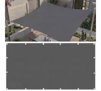 AJALGZ Voile d'Ombrage Imperméable Rectangulaire 3.96x3.96m- Protection Solaire UV - Toile d'Extérieur Robuste pour Terrasse, Jardin et Balcon - Œillets Renforcés et Cordes - Gris Anthracite