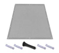 AJALGZ Voile d'ombrage Rectangulaire, 0.55x4.5m Imperméable Toile Ombrage Exterieur UV Protection Filet d'ombrage Extérieur avec Oeillets et Cordons pour Patio Jardin Terrasse, Gris Clair