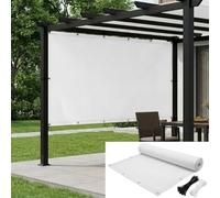 AJALGZ Voile d'ombrage Rectangulaire 0.55x4.5m Imperméable, Toile Solaire Anti-UV 95% avec Œillets et Cordes, Brise-Vue et Filet d'ombrage de Jardin pour Balcon, Patio, Terrasse, Pergola, Jaune