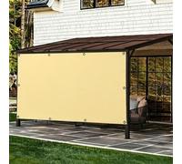 AJALGZ Voile d'Ombrage Rectangulaire 1,4x2,3m, Toile Solaire Imperméable en PES, Protection UV 95%, Anthracite, Idéale pour Terrasse, Jardin et Camping - avec Œillets INOX - Jaune