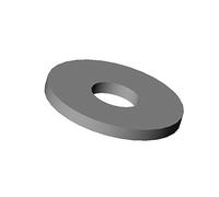 ajile - 100 pièces - Rondelle standard nylon pour vis diam. M6 plastique polyamide PA6.6 isolant - RMO006-L
