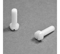 ajile - 20 pièces - Vis tête ronde fendue nylon diam. M2 | longueur L = 8 mm plastique polyamide PA6.6 isolant