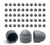Ajile - 50 Caches Écrous M16 - Clé 24 mm - Protège Écrou Et Vis - Capuchons Plastique Gris Résistants - Cache Vis Décoratif, Protection Anti-Rouille Et Finition Propre - Bricolage