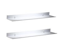 AJINGELA Lot de 2 étagères murales flottantes en métal pour salle de bain, économie d'espace, antirouille et extra forte capacité de charge (50 cm)