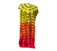 AJTUTUS Éventail de danse du ventre LED de 150 cm de long avec cadre, A | Ventilateur lumineux conçu pour la main droite pour une présentation sur scène accrocheuse et des occasions