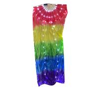 AJTUTUS Éventail de danse du ventre LED de 150 cm de long avec cadre, C | Ventilateur lumineux conçu pour la main droite pour une présentation sur scène accrocheuse et des occasions