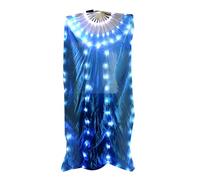 AJTUTUS Éventail de danse du ventre LED de 150 cm de long avec cadre, E | Ventilateur lumineux conçu pour la main droite pour une présentation sur scène accrocheuse et des occasions