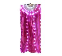 AJTUTUS Éventail de danse du ventre LED de 150 cm de long avec cadre, G | Ventilateur lumineux conçu pour la main droite pour une présentation sur scène accrocheuse et des occasions