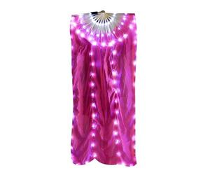 AJTUTUS Éventail de danse du ventre LED de 150 cm de long avec cadre, G | Ventilateur lumineux conçu pour la main droite pour une présentation sur scène accrocheuse et des occasions