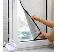 AJTXCSFOQL 30-160 cm Film Fenetre Anti Regard Jour et Nuit, Film Aluminisé Isolation Thermique, Film de Fenêtre Occultant avec Ventouse, Panneaux Protection Soleil(40cm x 80cm)
